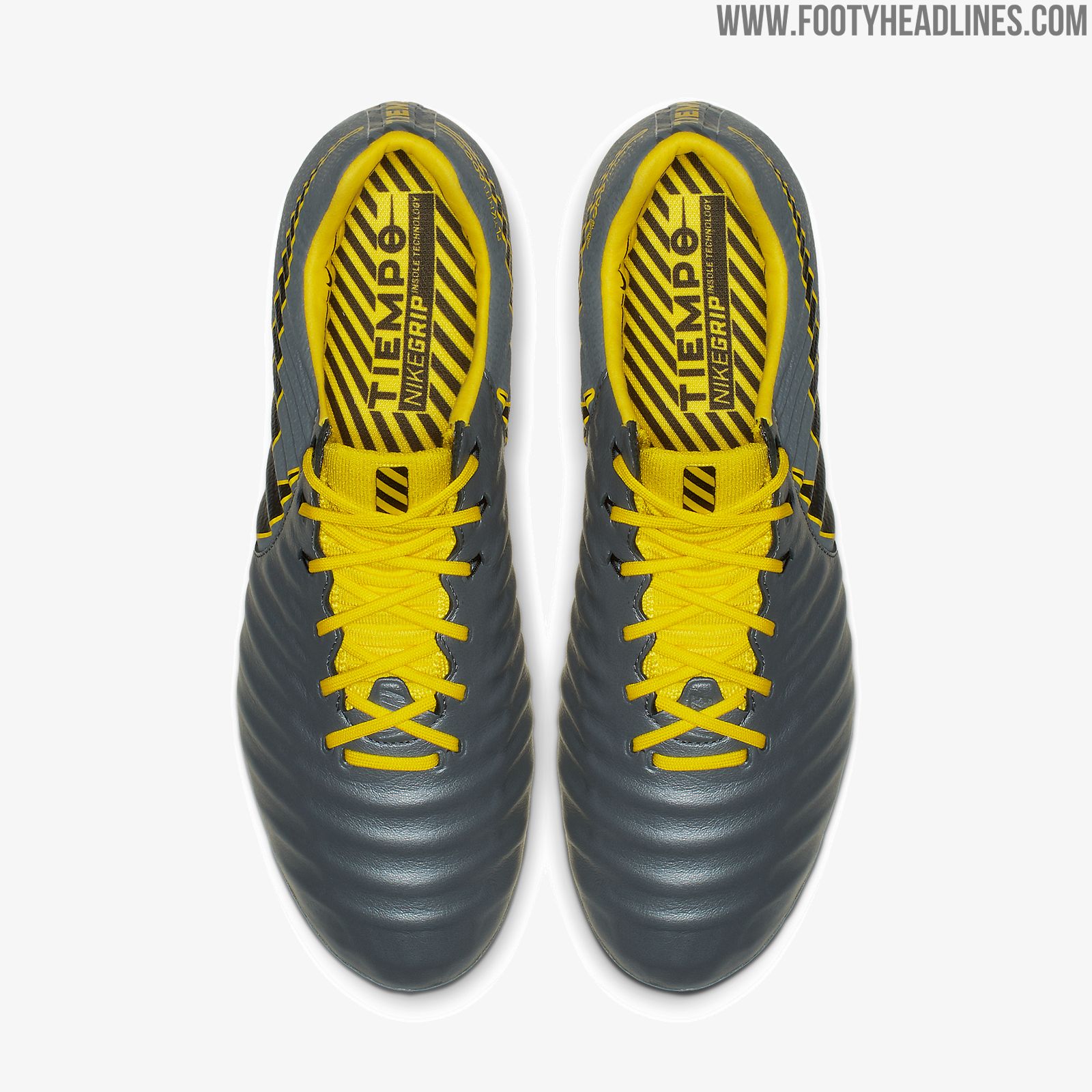 Nike tiempo grey yellow deals